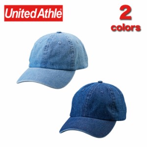 United Athle ユナイテッドアスレ 967101 デニム ウォッシュ ロー キャップ 2色 | 1サイズ 無地 メンズ レディース デニム地 綿 シンプル