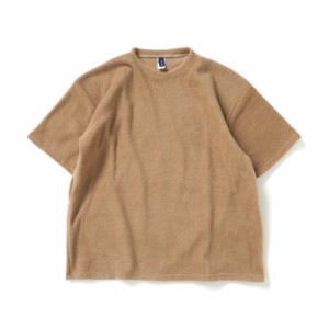 SMOKE T ONE / THE ONE MORKSKIN POLAR FLEECE TEE フリース半袖Tシャツ - Khaki カーキ