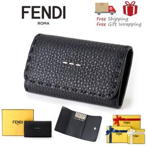【未使用級】FENDI　日本限定　キーケース　レザー　ブラック コインケース付きセレリア 財布 カーフレザー ブラック | Fendi