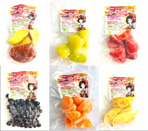 【KIMONO FRUITS】冷凍フルーツ国産　6種類セット　100ｇ×6　国産冷凍フルーツ6種類　国産フルーツ（りんご、メロン、いちご、ブルーベ