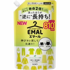 花王 エマール リフレッシュグリーンの香り つめかえ用 810ml(4901301420930)【メール便発送】