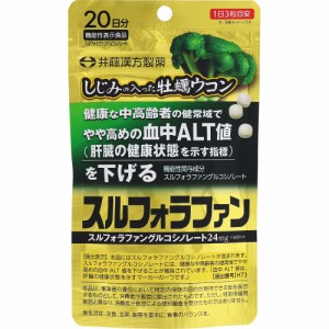 【機能性表示食品】井藤漢方製薬 しじみの入った牡蠣ウコン スルフォラファン 20日分 60粒 (4987645401286)【メール便発送】