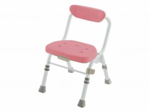 介護用 風呂椅子 介護用品 お風呂 介護椅子 折りたたみシャワーチェアＭ型背付Ｈ ピンク