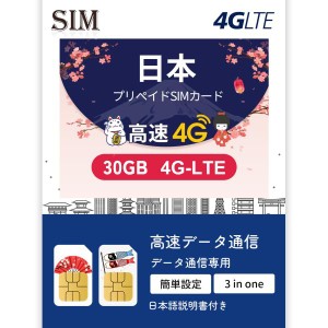 【Docomo】プリペイドsim 日本国内91日データ30GB IIJ Docomo 4G-LTE高速回線 データ通信専用 安定した高速通信(日本語
