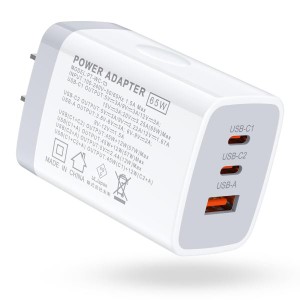 Viviber USB-C PD 充電器 65W GaN窒化ガリウム採用 Type-C 急速充電器 タイプC usb充電器 Type-A*1ポート+