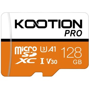 KOOTION microSD カード 128GB TFカード SDアダプター付 Class10 UHS-Iメモリカード SDXC マイクロSDカー
