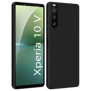 Xeokone Xperia 10V ケース マットブラック 米軍MIL規格 耐衝撃『5Gモデル SO-52D/SOG11 対応』〔薄型 軽量 擦り