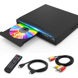 DVDプレーヤー HDMI 1080Pサポート CPRM対応 DVD/CDディスクプレーヤー再生専用 RCA/HDMIケーブル付属 RCA/HDMI