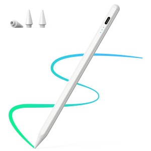 AiSFUL タッチペン 極細 超高感度 apple pencil スタイラスペン ペンシル 誤作動防止/自動オフ/磁気吸着機能対応 イラスト ゲー
