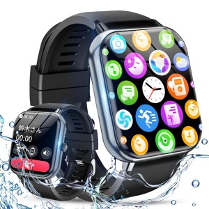 スマートウォッチ【1.83インチ超大画面】Bluetooth5.3通話機能付き IP68防塵防水 100種類運動モード Smart Watch 活動