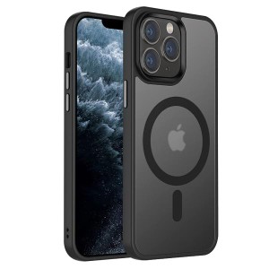 【米軍規格・Magsafe対応】Gtsoho iPhone 11 Pro 用 ケース 半透明 マグネット搭載 ワイヤレス充電 耐衝撃 耐久性 全面保