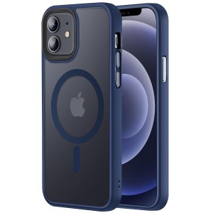 【米軍規格・MagSafe対応】Gtsoho iPhone 12/12Pro 用 ケース 半透明 マグネット搭載 耐衝撃 マット感 黄ばみなし スト