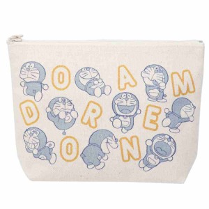 ドラえもんグッズ コスメポーチ 舟形ポーチ 白 小物入れ Doraemon 化粧道具 筆箱 アクセサリー ドラえもんいっぱい 送料無料