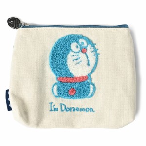 ドラえもん グッズ ティッシュケース付きポーチ ImDoraemon ドラえもんパターン 帆布生地 サガラ刺繍 キャラクター