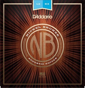 DAddario NB1253 ニッケルブロンズ Light(12-53) ダダリオ アコースティックギター弦 NB-1253 【国内正規品】