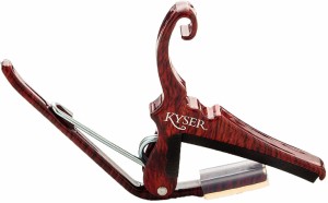 Kyser (カイザー) クイックチェンジ カポタスト 6弦アコースティックギター用, ローズウッド, KG6RW