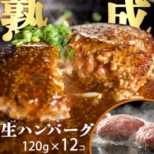 【正午〜P5％還元】  ハンバーグ (120g×12個) 熟成生ハンバーグ 焼くだけ簡単 時短レシピ 肉 ギフト にく 食品 ダイゼン