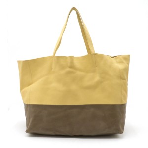 セリーヌ CELINE カバ ツートン バイカラー トートバッグ レザー グレー系×ネイビー系 トートバッグ 売上半額