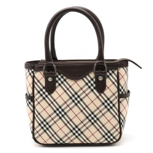 BURBERRY バーバリー トートバッグ キャンバス レザー ベージュ