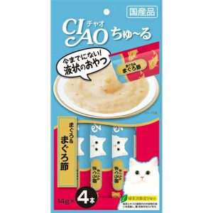 いなばペットフード  いなばＰ　チャオ　ちゅーる　まぐろ＆まぐろ節　１４ｇ×４本