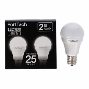 LED電球小型広配光25W相当 昼白色  2個セット　PA25N17-2  コーナンオリジナル PortTech