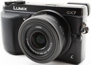 パナソニック ミラーレス Panasonic LUMIX DMC-GX7 レンズキット ブラック 中古 新品SDカード付き  Wi-Fi搭載 届いてすぐに使える 充実し