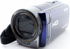 ソニー ビデオカメラ SONY HDR-CX180 (L) ブルー 中古 新品SDカード付き 届いてすぐに使える