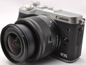 キヤノン CANON ミラーレス EOS M6 レンズキット シルバー Wi-Fi Bluetooth