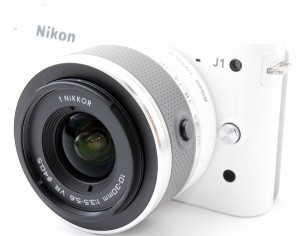 ミラーレス一眼 ニコン Nikon 1 J1 ホワイト レンズキット 中古 新品SDカード付き 届いてすぐに使える