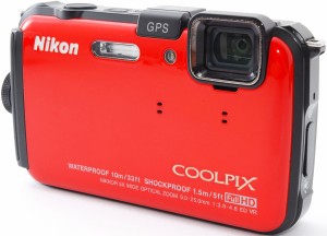 ニコン コンデジ Nikon COOLPIX AW100 オレンジ 中古 SDカード付き 届いてすぐに使える