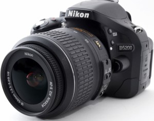 ニコン デジタル一眼 Nikon D5200 レンズキット ブラック 中古 新品SDカード付き 届いてすぐに使える