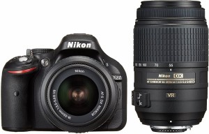 ニコン デジタル一眼 Nikon D5200 ダブルズームキット 中古 新品SDカード付き 届いてすぐに使える