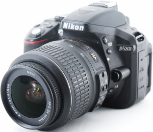 ニコン デジタル一眼 Nikon D5300 レンズキット ブラック 中古 Wi-Fi搭載 新品SDカード付き 付属品充実