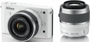 ニコン Nikon ミラーレス Nikon 1 J1 ダブルズームキット ホワイト 中古 新品SDカード付き 届いてすぐに使える