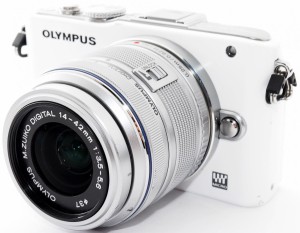 オリンパス ミラーレス OLYMPUS PEN Lite E-PL3 レンズキット ホワイト 中古 新品SDカード＆予備バッテリー付き