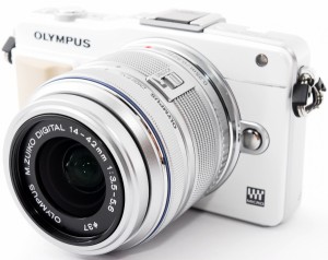 オリンパス ミラーレス OLYMPUS E-PM2 レンズキット ホワイト 中古 新品SDカード付き 届いてすぐに使える