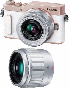 パナソニック ミラーレス Panasonic LUMIX DC-GF10 ダブルレンズキット ホワイト Wi-Fi搭載 中古 メモリーカード付き 届いてすぐに使える