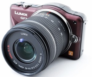 ミラーレス 中古 スマホに送れる Panasonic パナソニック LUMIX DMC-GF3 レンズキット センシュアルブラウン