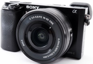 ソニー ミラーレス SONY α6000 レンズキット ブラック 中古 Wi-Fi搭載 新品SDカード付き 届いてすぐに使える