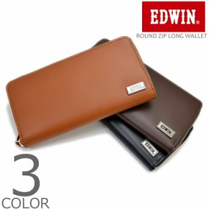 【全3色】 EDWIN エドウィン ラウンドジップ ウォレット 長財布 メンズ レディース 男女兼用