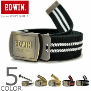 【全5色】 EDWIN エドウィン ガチャベルト 32mm GIベルト メンズ レディース 男女兼用