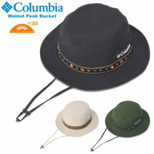 【2024春夏新作】Columbia コロンビア ウォルナットピークバケット 帽子 バケハ 大きいサイズ あご紐付き UVカット UPF50 紫外線対策 日