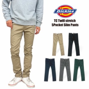 【送料無料】ディッキーズ Dickies TCストレッチ ５ポケットスリムパンツ メンズ チノパン ワークパンツ ストリート タイト 細身 カジュ