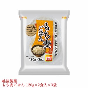 もち麦ごはん 120g×2食入×3袋 パックご飯 お試し 新潟県産はねうまもち レトルトご飯