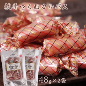 軟骨つくねカルパス 48g×2袋 つくね 豚軟骨 なんこつ入りカルパス 珍味 サラミ おつまみ ポイント消化