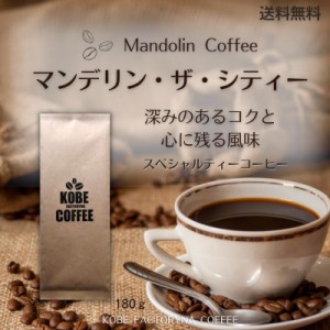 深みのあるコクと心に残る風味 マンデリン スペシャルティーコーヒー ザ・シティー 中煎り 180g 送料無料 コーヒー豆 自家焙煎 