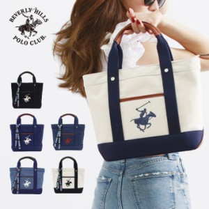 6時間限定セール開催中!2/3 23:59まで BEVERLY HILLS POLO CLUB ビバリーヒルズポロクラブ TOTE BAG ロゴ トートバッグ キャンバス BH10