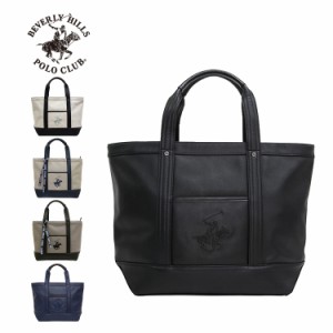 BEVERLY HILLS POLO CLUB ビバリーヒルズポロクラブ TOTE BAG ロゴ トートバッグ Lサイズ BH2008N ハンドバッグ バック ブラック 黒 グレ