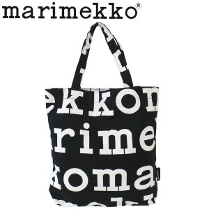 marimekko マリメッコ Logo Notko ロゴ ノトゥコ トートバッグ エコバッグ バッグ レディース A4 ブラック 47312 047312 プレゼント ギフ