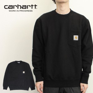 Carhartt カーハート POCKET SWEATSHIRT ポケット スウェットシャツ スエット 裏起毛 トレーナー 長袖 メンズ レディース ブラック 黒 I0